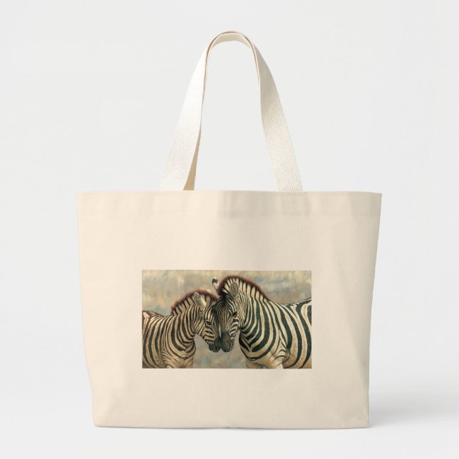 Bolsa Tote Grande zebra-clip-art-3 (Frente)