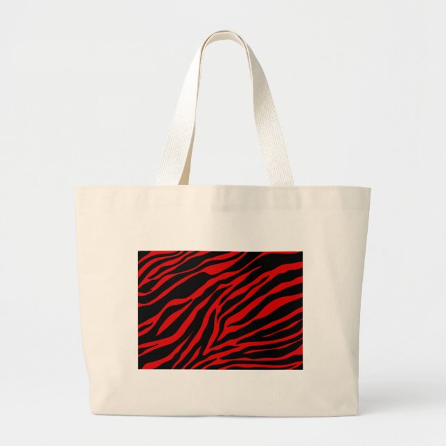 Bolsa Tote Grande zebra vermelha (Frente)