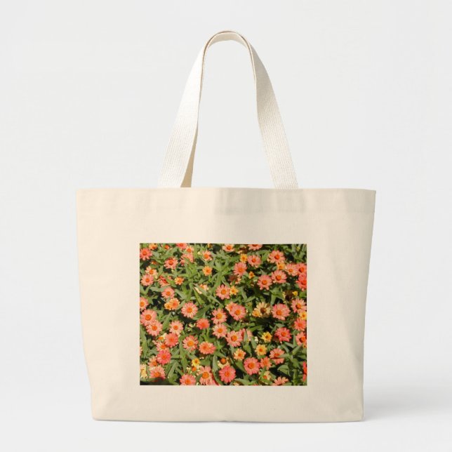 Bolsa Tote Grande Zinnias Bag Rosa (Frente)