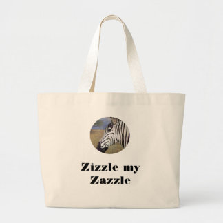 Bolsa Tote Grande Zizzle meu Zazzle
