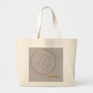 Bolsa Tote Grande Zodiac Saco de toalha inspirado com signo Virgo
