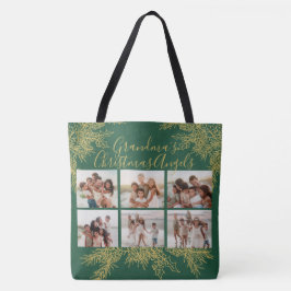 Bolsa Tote Grandma's Custom Elegant Christmas Photo Collage