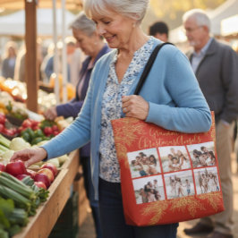 Bolsa Tote Grandma's Elegant Custom Christmas Photo Collage