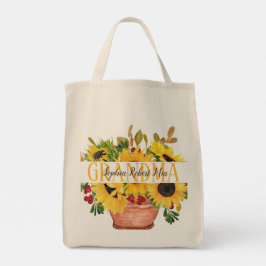 Bolsa Tote Grandmother Grandchildren Names Sunflowers