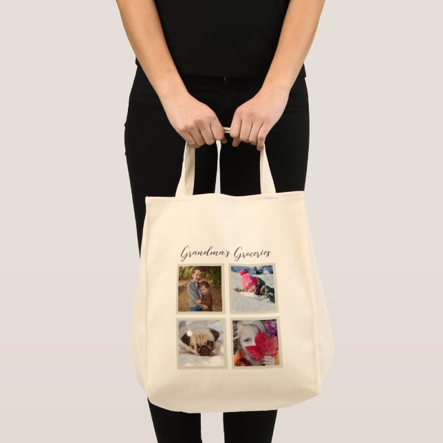 Bolsa Tote Grankids Fotografias para a vovó (Frente (produto))
