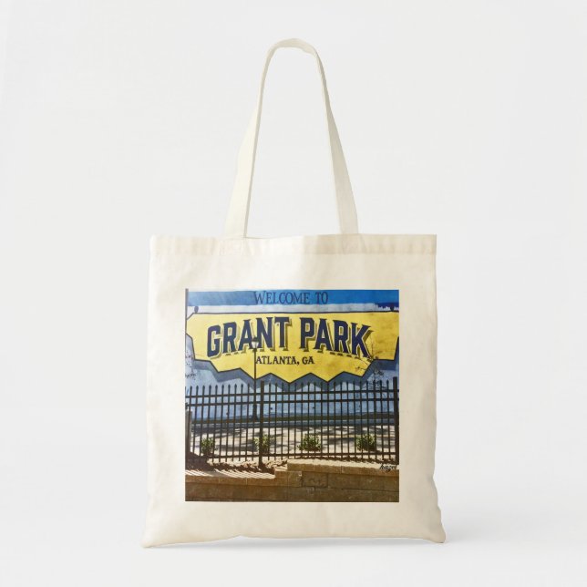 Bolsa Tote Grant Park, Atlanta, bem-vindo, Tote Bag (Frente)