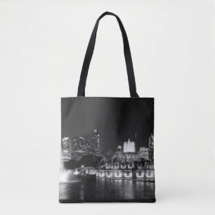 Bolsa Tote Grant Park Chicago Grayscale