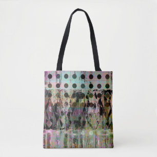 Bolsa Tote Grão iridescente abstrata bonito da madeira das