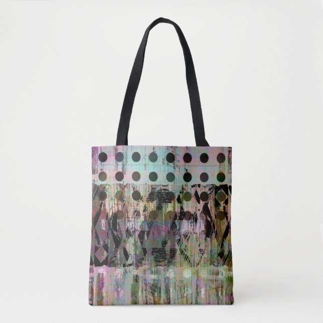 Bolsa Tote Grão iridescente abstrata bonito da madeira das (Frente)