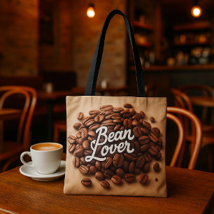 Bolsa Tote Grãos de Café Estética Amante de Café
