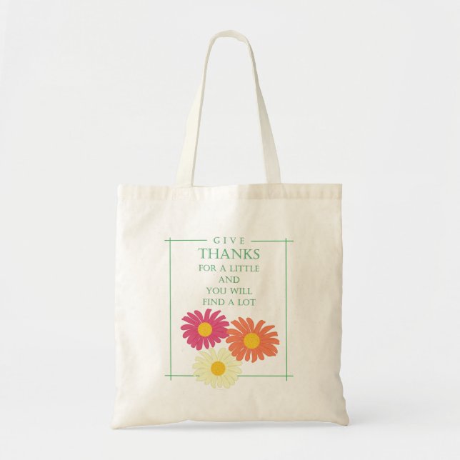 Bolsa Tote Gratidão Cotação de Tote Bag (Frente)