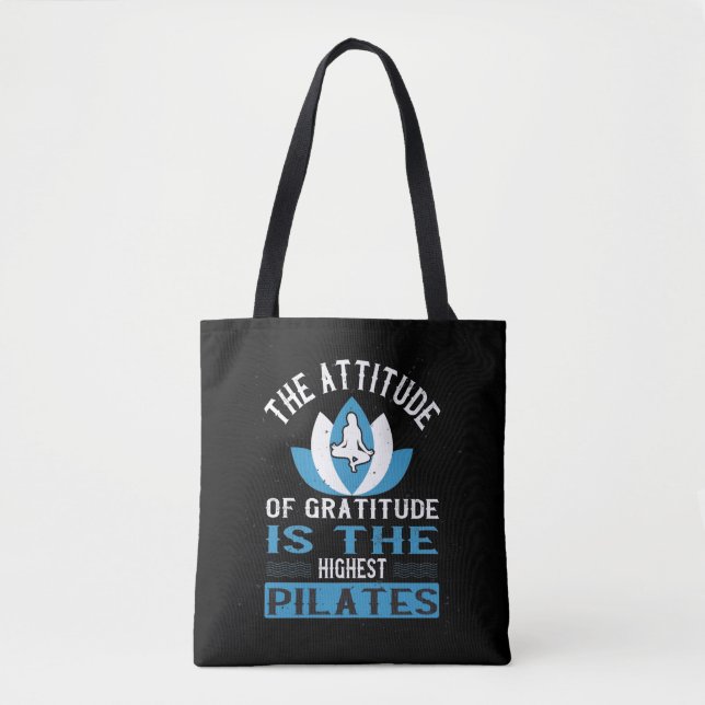 Bolsa Tote Gratidão É O Pilates Mais Elevado (Frente)