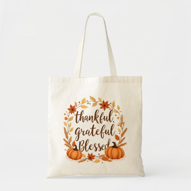 Bolsa Tote grato abençoado (Frente)