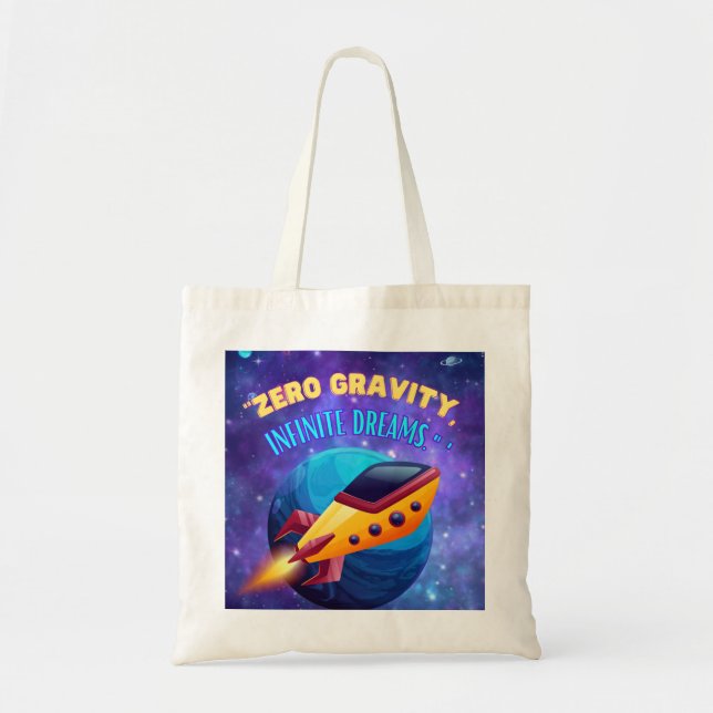 Bolsa Tote Gravidade zero sonhos infinitos (Frente)