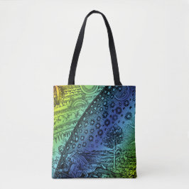 Bolsa Tote Gravura Flammarion Céu e Terra