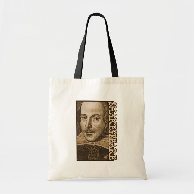 Bolsa Tote Gravuras de Shakespeare Droeshout (Frente)
