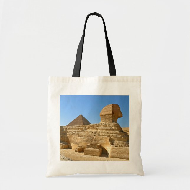 Bolsa Tote Great Sphinx of Giza with Khafre pyramid - Egypt (Frente)
