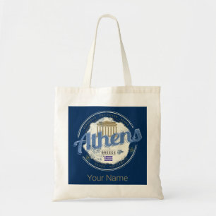 Bolsa Tote Grécia de Atenas - Acropolis Vintage Souvenir
