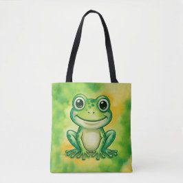 Bolsa Tote Green cute frog