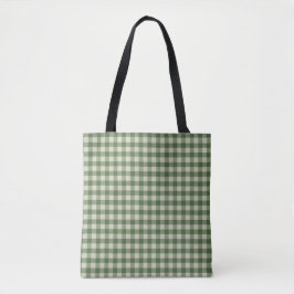 Bolsa Tote Green Gingham Check