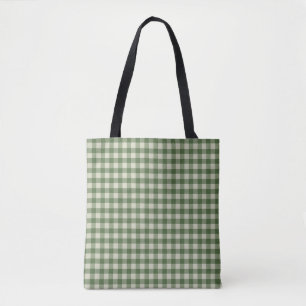 Bolsa Tote Green Gingham Check