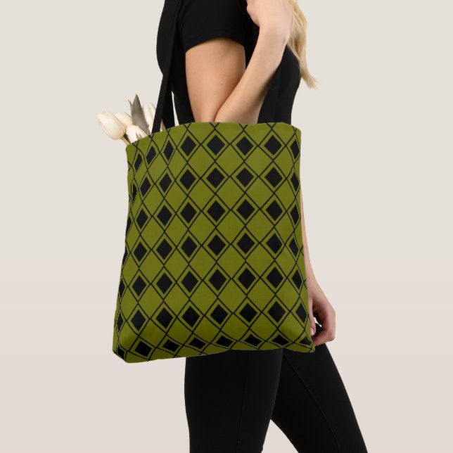 Bolsa Tote Green Harlequin (Close Up)