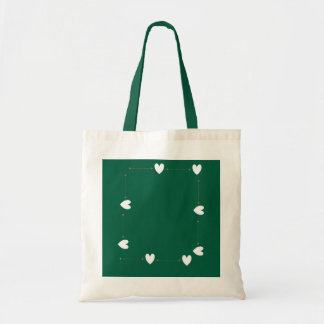 Bolsa Tote Green Heart Frame Tote Bag – Minimal Love Style