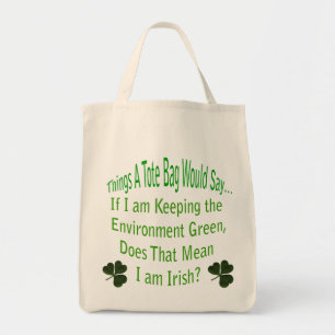 Bolsa Tote Green Irish Tote Bag