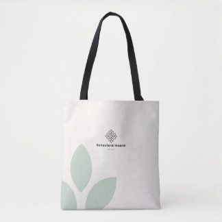 Bolsa Tote Green Leaf Counselor Behavioral Health Logo