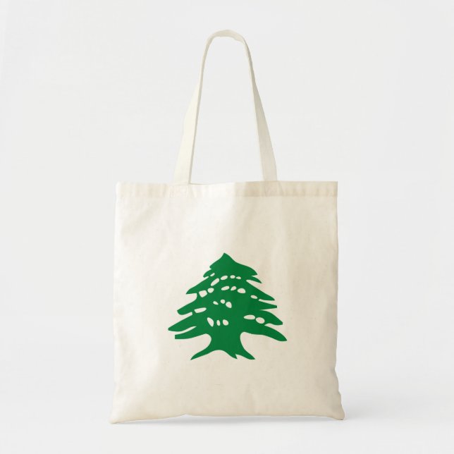 Bolsa Tote Green Lebanon Cedar Tree (Frente)