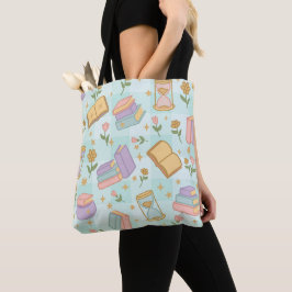 Bolsa Tote Green Magic Books Girl Cute Wizard Witch
