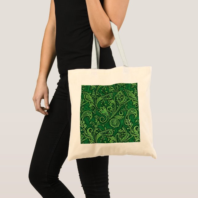 Bolsa Tote Green Paisley Ivy: (Frente (produto))