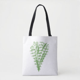 Bolsa Tote Green plant in the shape of a bouquet.