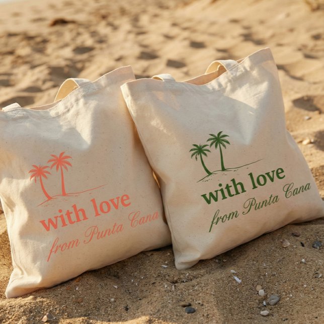Bolsa Tote Green Punta Cana Your Destination Wedding Welcome (Criador carregado)