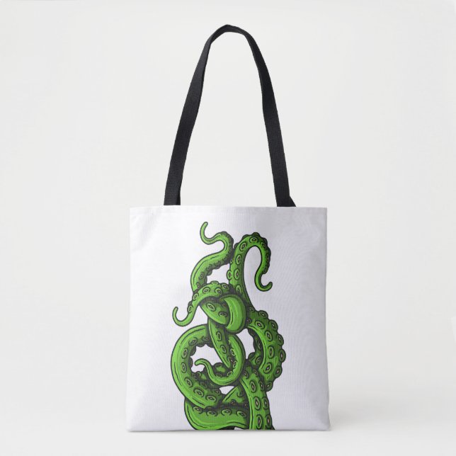 Bolsa Tote Green Tentacles (Frente)