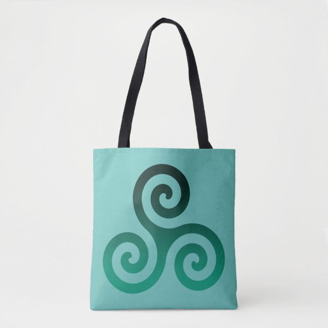 Bolsa Tote Green Triskele Mint (Frente)