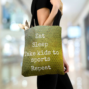 Bolsa Tote Green Watercolor Come Crianças Dormindo Para Espor