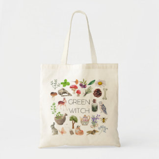 Bolsa Tote Green Witch Tote Bag