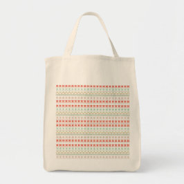 Bolsa Tote Green-Yellow-Red Pixel knit Pattern
