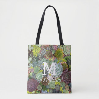 Bolsa Tote Greenery Succulents