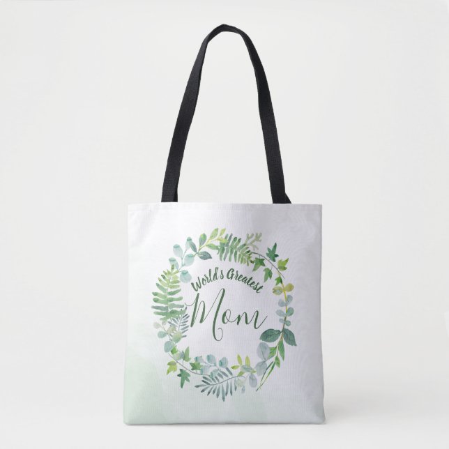 Bolsa Tote Greenery Wreath, a maior mãe do mundo (Frente)