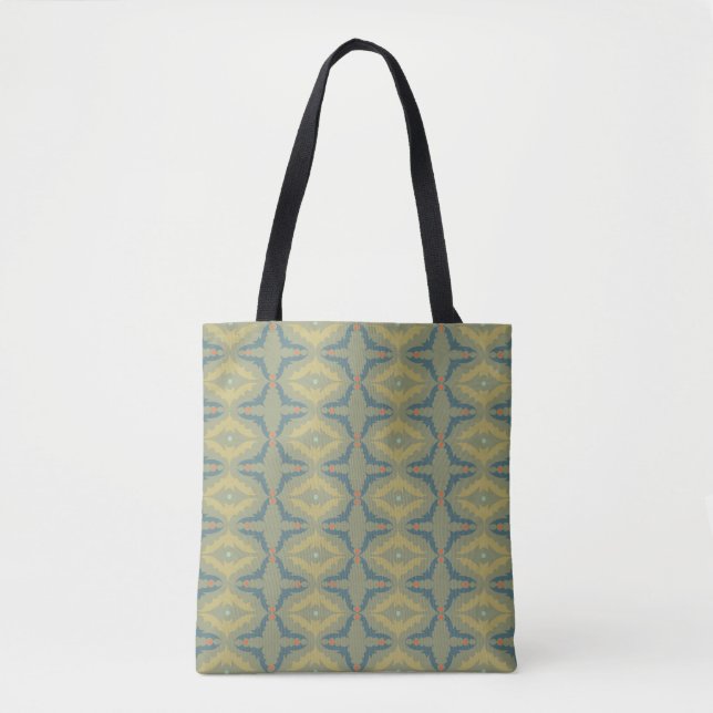 Bolsa Tote Greenish Retro Vintage Pattern (Frente)