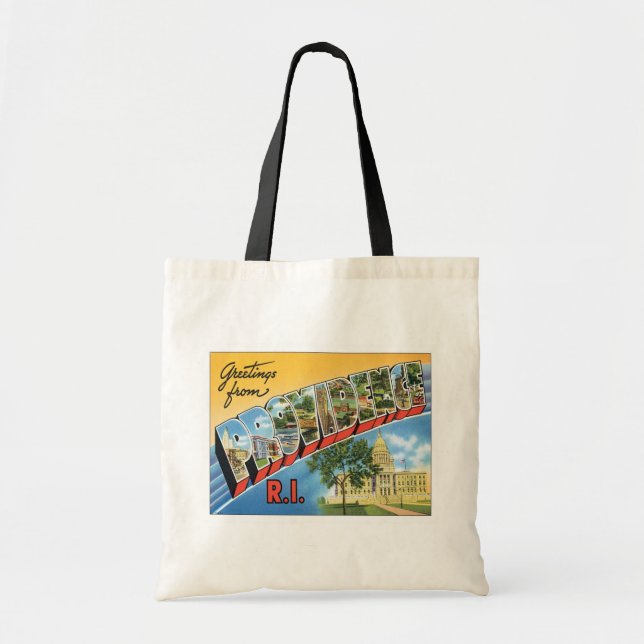 Bolsa Tote Greetings From Providence,Rhode Island Tote Bag (Frente)