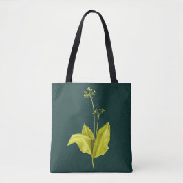 Bolsa Tote Grelha de Alho Selvagem de Planta Verde