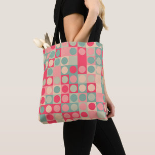 Bolsa Tote Grelha do Círculo Funky
