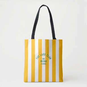 Bolsa Tote Greve Náutica Amarela do Clube do Lago Crest Verde