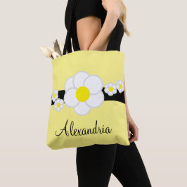 Bolsa Tote Greve Negra Amarela Daisy
