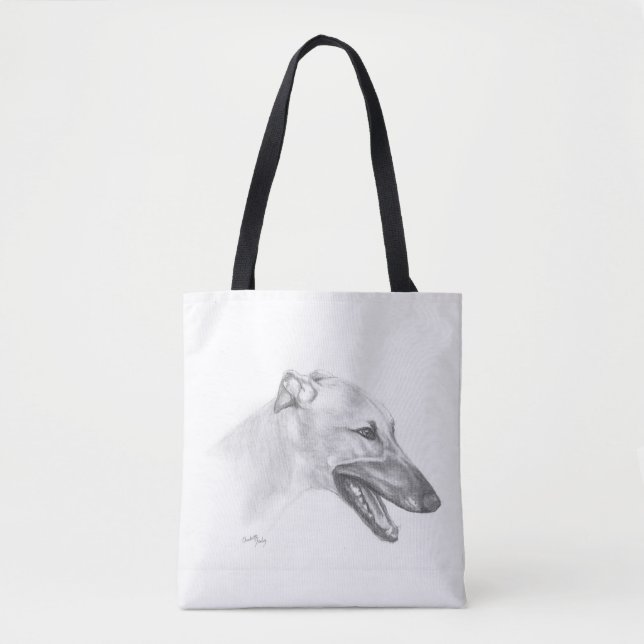 Bolsa Tote Greyhound Dog Art Toag (Frente)