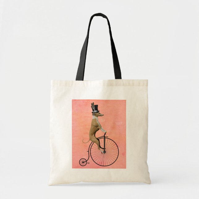 Bolsa Tote Greyhound no Black Penny Farthing (Frente)