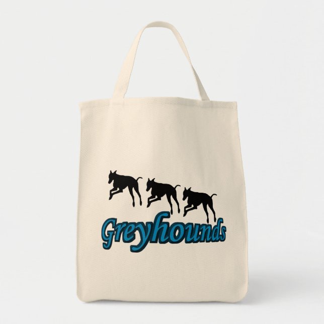 Bolsa Tote Greyhound Silhouettes Cão (Frente)